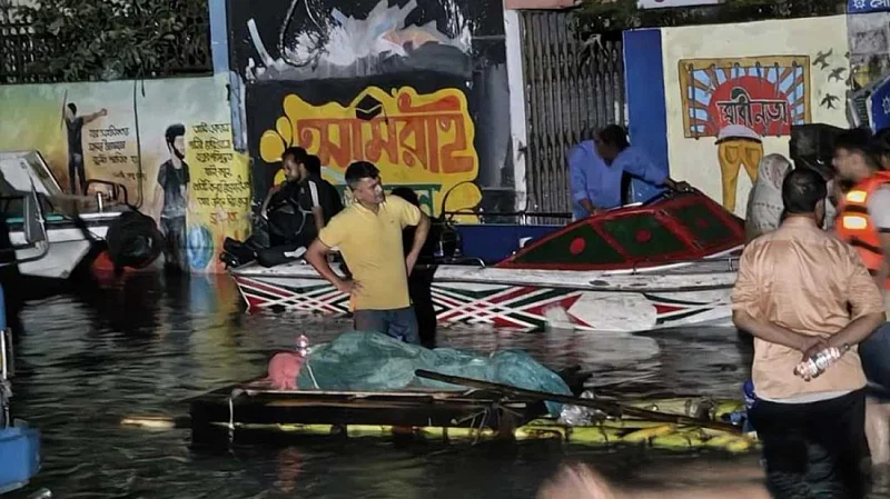 People find a body floated on makeshift raft